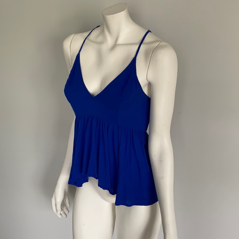 Express Royal Blue Babydoll Tank Top